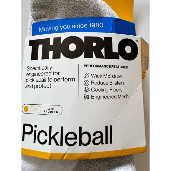 Thorlo Unisex Low Cut Pickleball Socks Size Medium W-9.5-11.5  M 8.5-10 NWT - Picture 3 of 4